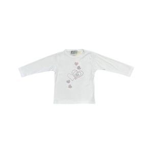 NEW DORI CREATIONS girl's hearts long sleeve tee in white